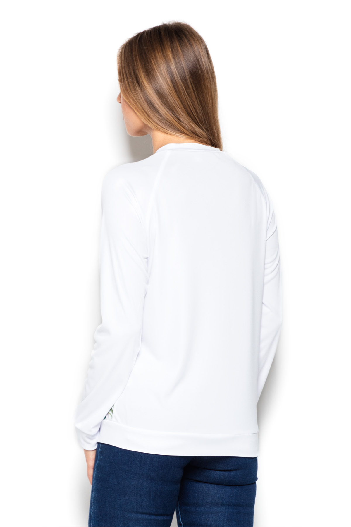 Bluzka Model K405 Wzór 19 White - Katrus63855 - Biały - obrazek 3