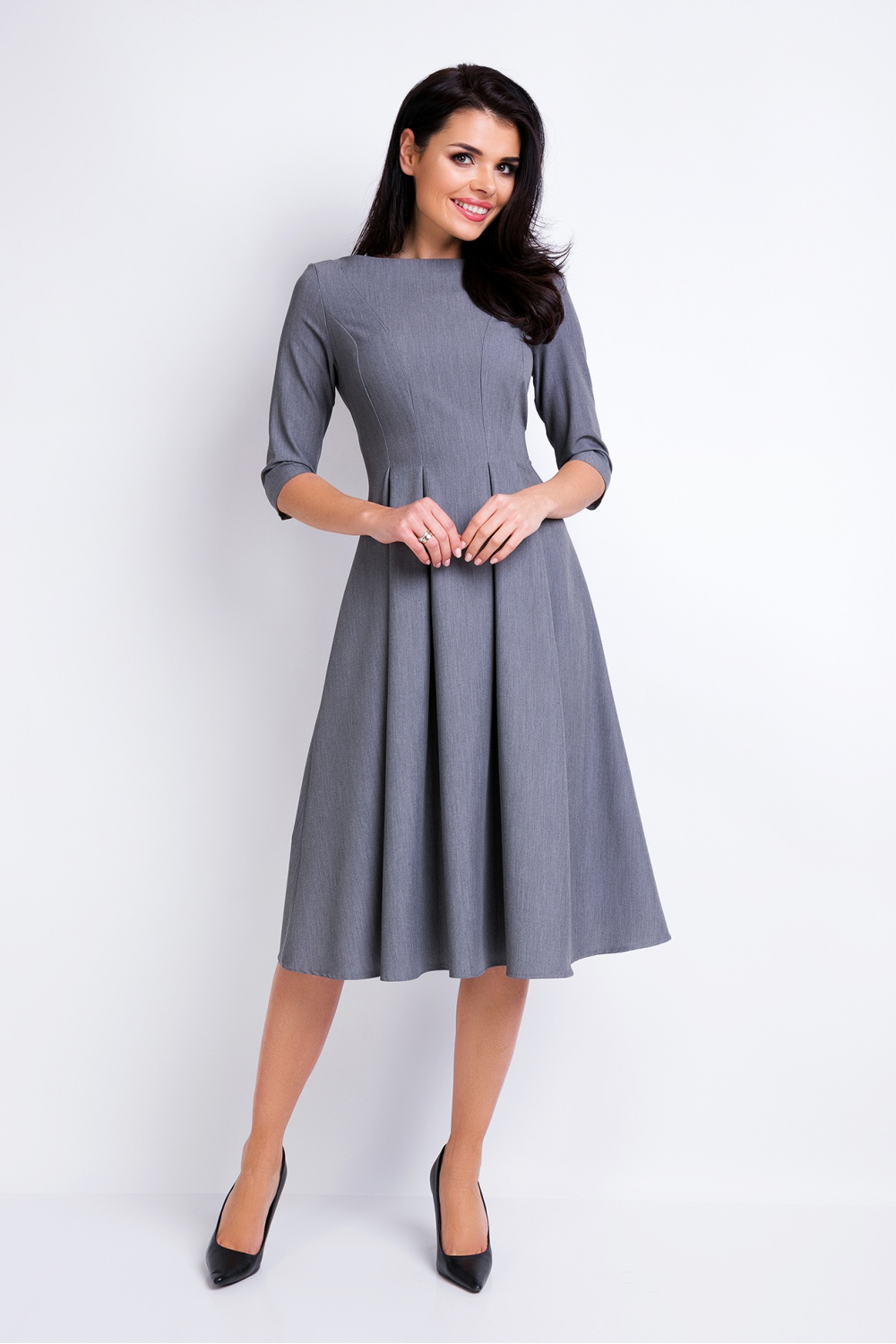 Sukienka Model A159 Grey - awama72088 - Szary