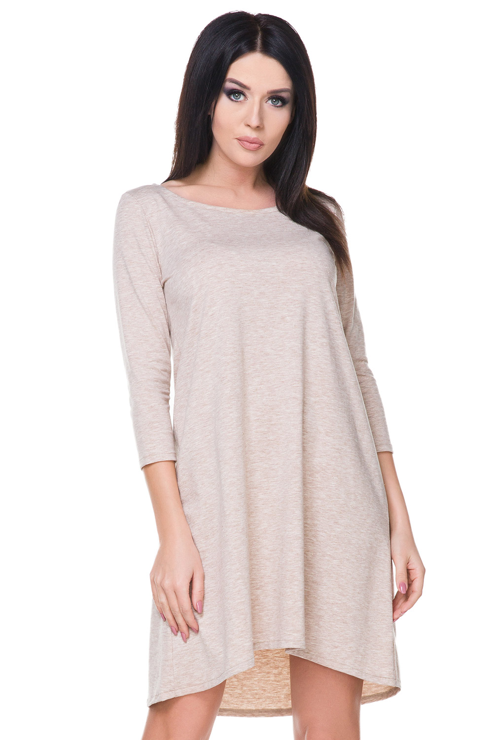 Sukienka Model T162 Beige/Gold - Tessita76296 - Beżowy