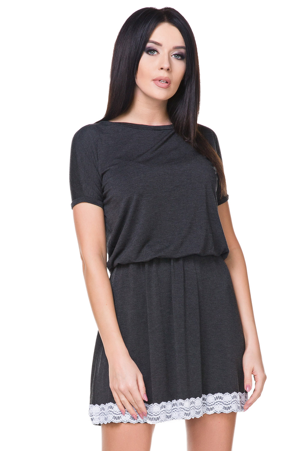 Sukienka Model T171 Dark Grey - Tessita76265 - Szary