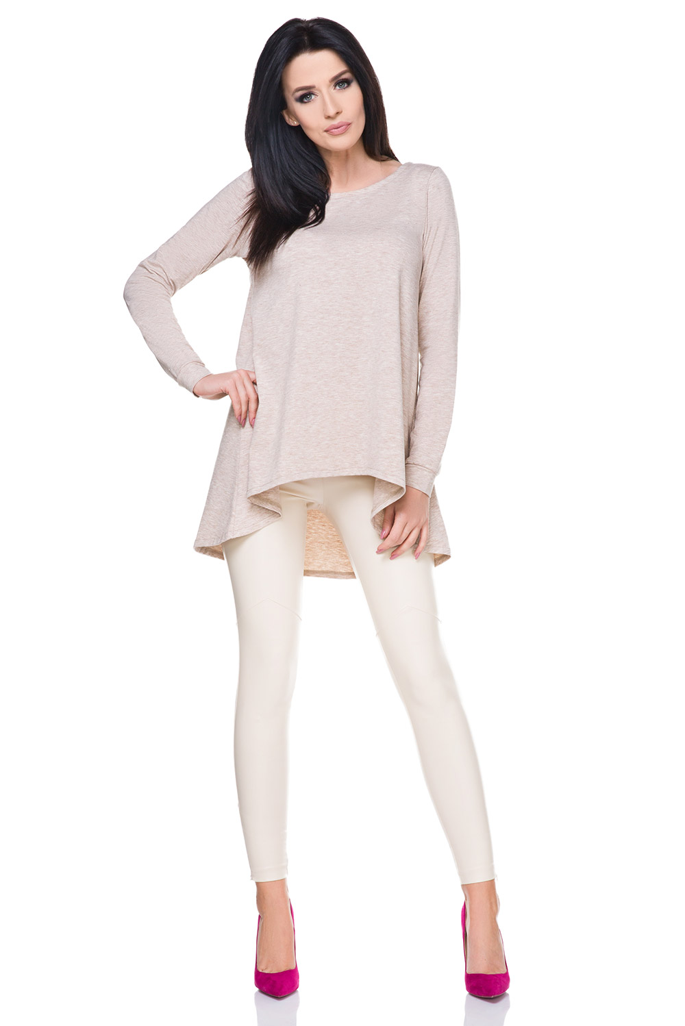 Tunika Model T174 Beige/Gold - Tessita76252 - Beżowy - obrazek 2