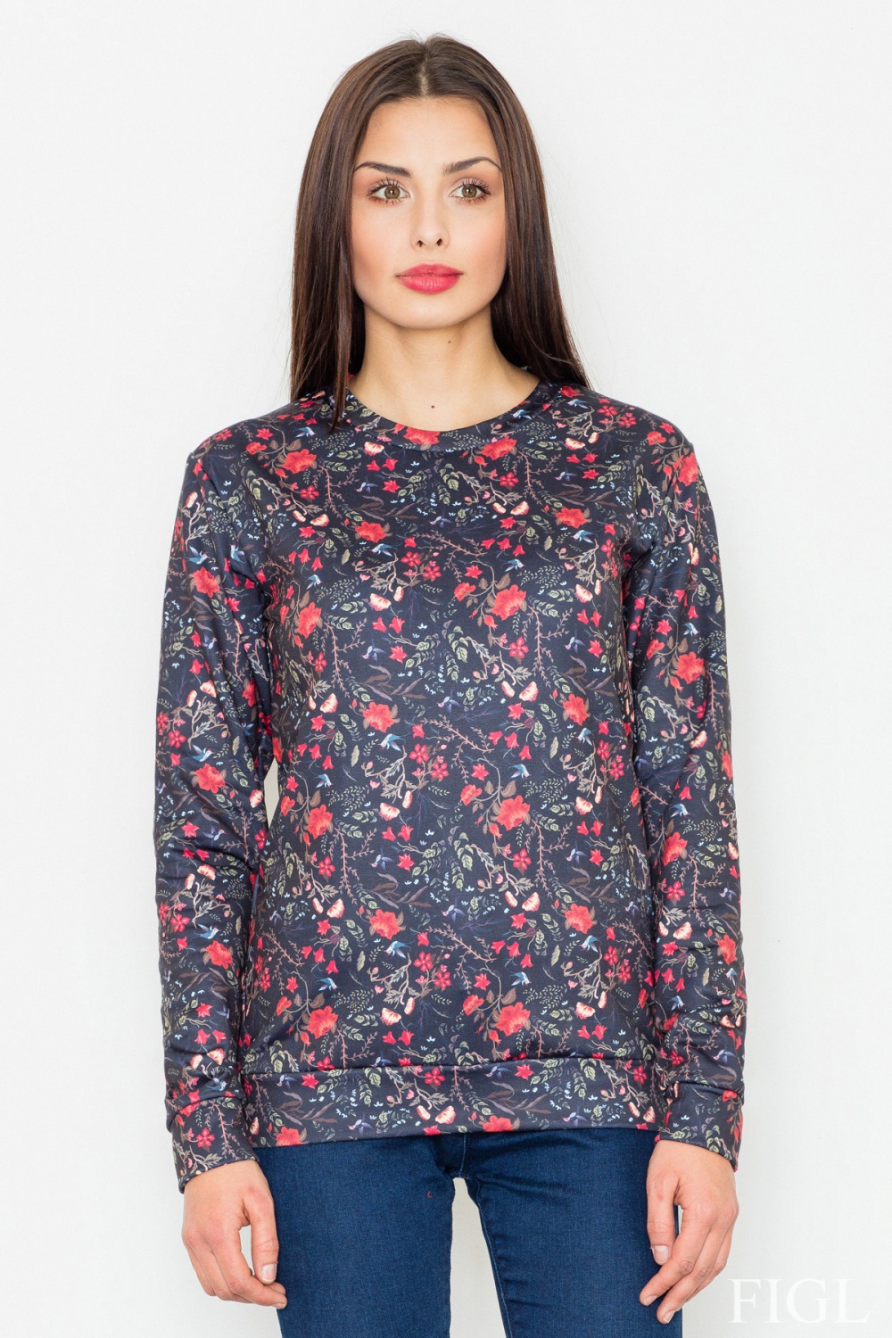 Bluza Damska Model M541 Wzór 59 Black - Figl77042 - Czarny