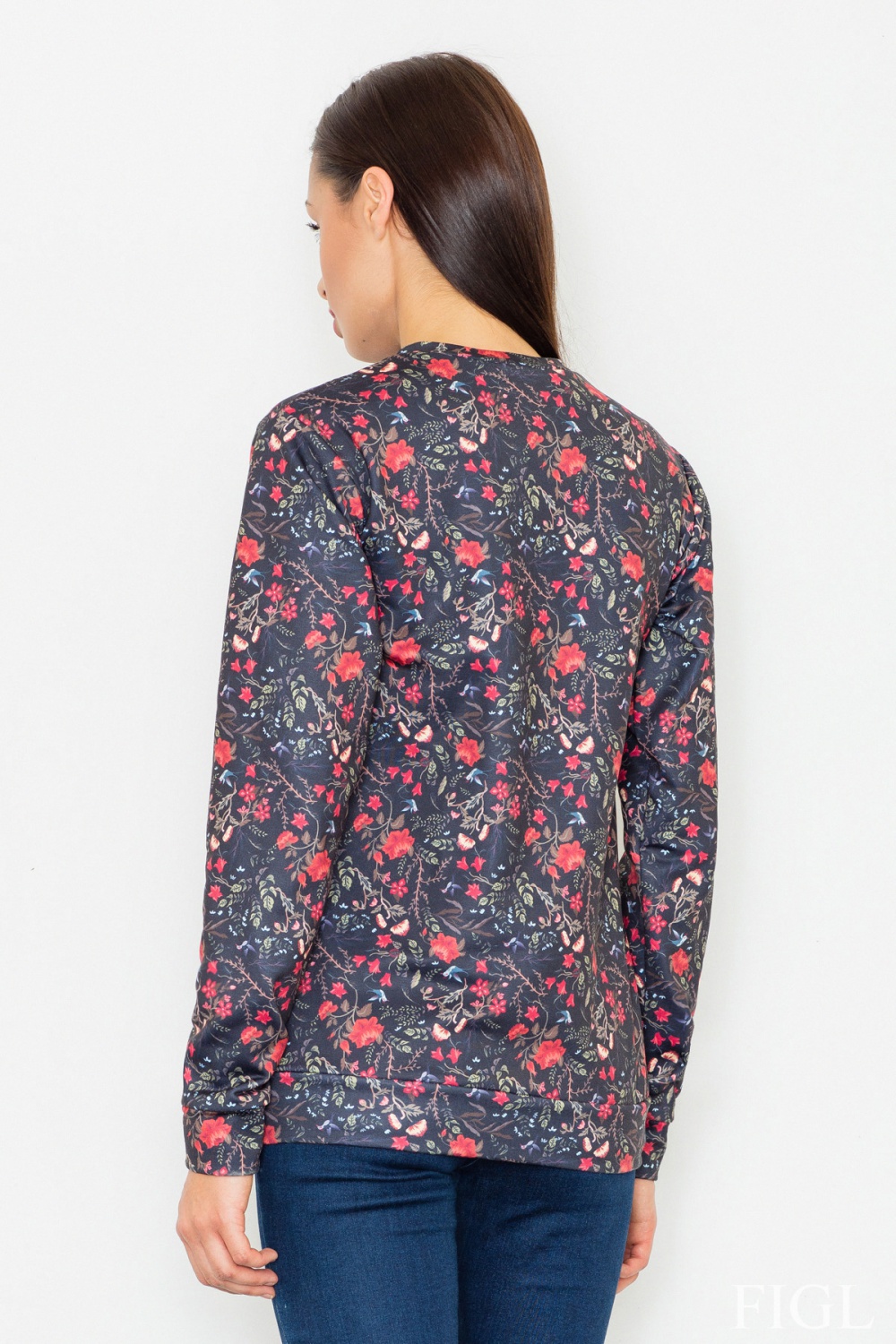 Bluza Damska Model M541 Wzór 59 Black - Figl77042 - Czarny - obrazek 3