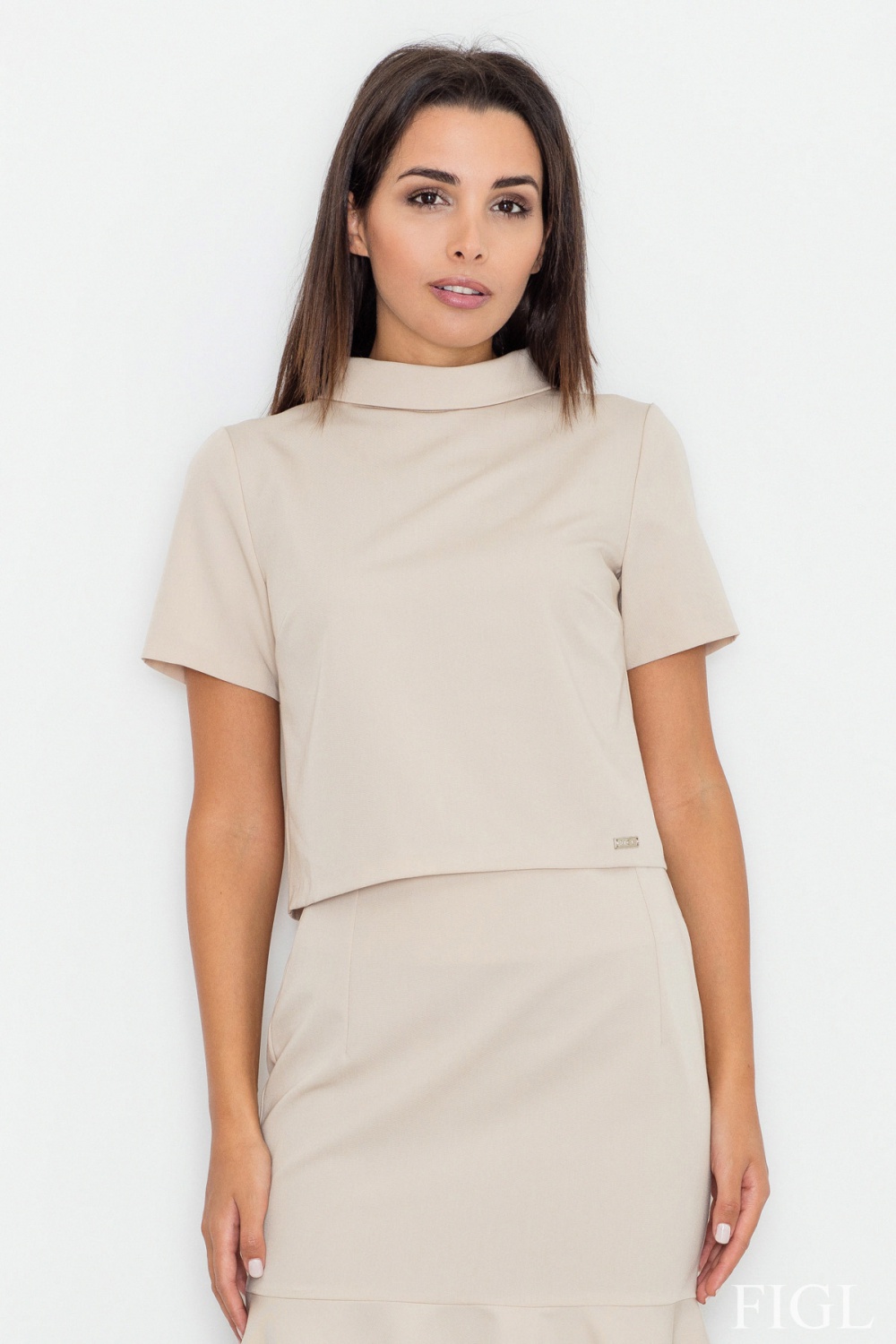 Bluzka Model M542 Beige - Figl77046 - Beżowy