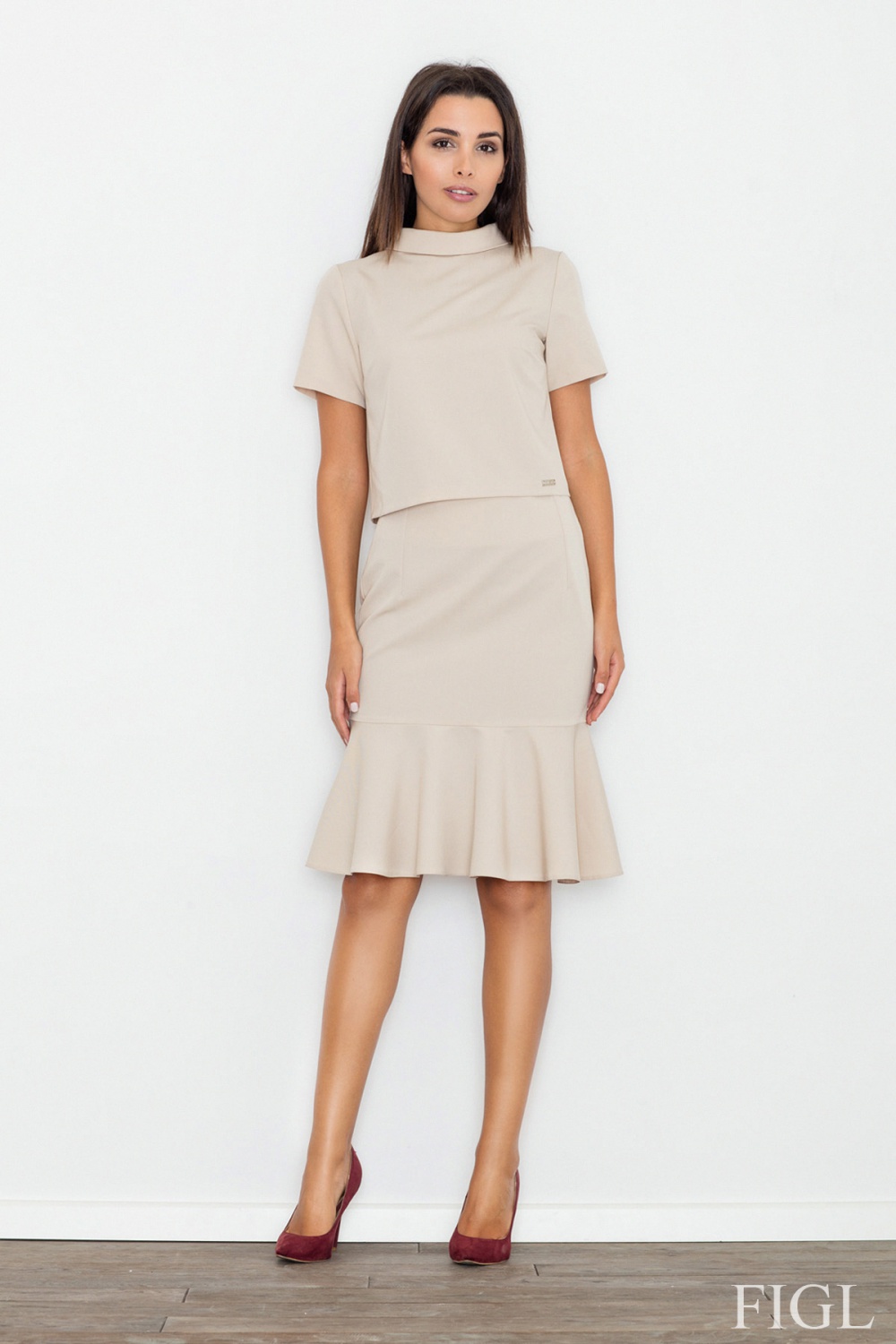Bluzka Model M542 Beige - Figl77046 - Beżowy - obrazek 2