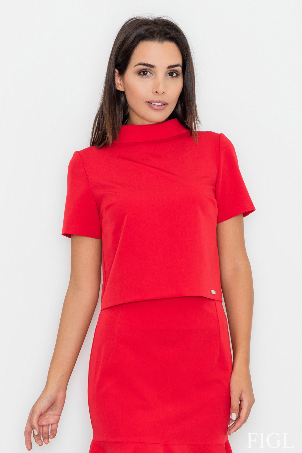 Bluzka Model M542 Red - Figl77049 - Czerwony