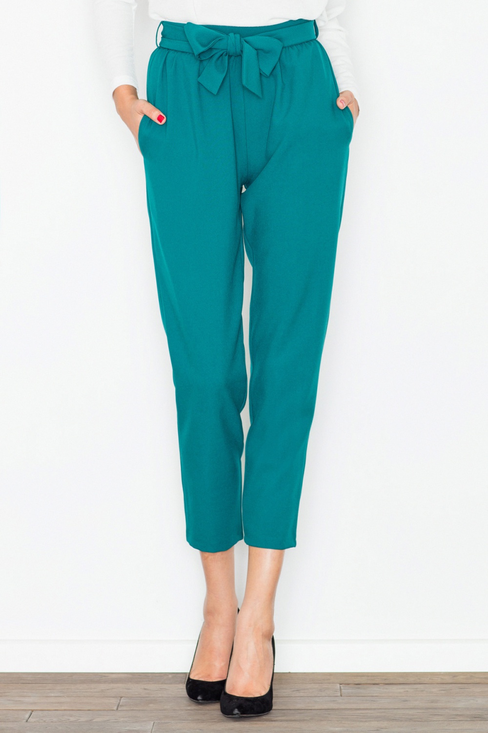 Spodnie Damskie Model M523 Green - Figl77114 - Zielony