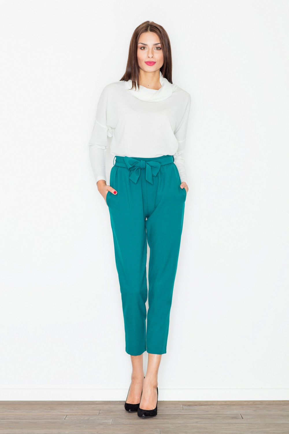 Spodnie Damskie Model M523 Green - Figl77114 - Zielony - obrazek 2