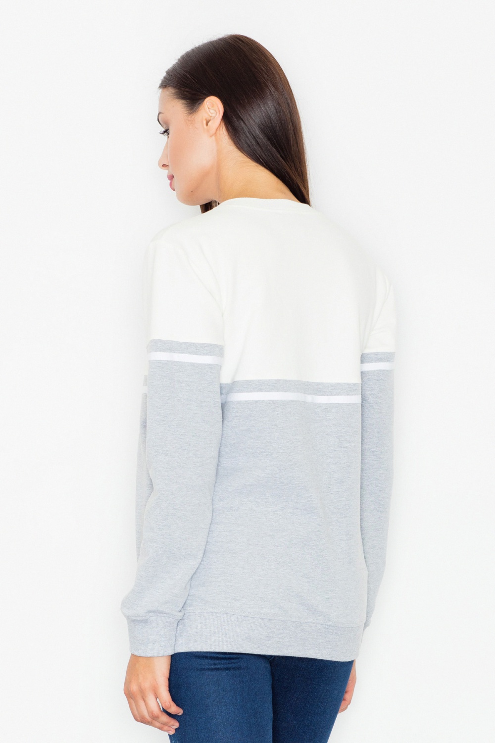 Bluza Damska Model M511 Grey/Ecru - Figl77146 - Szary - obrazek 3