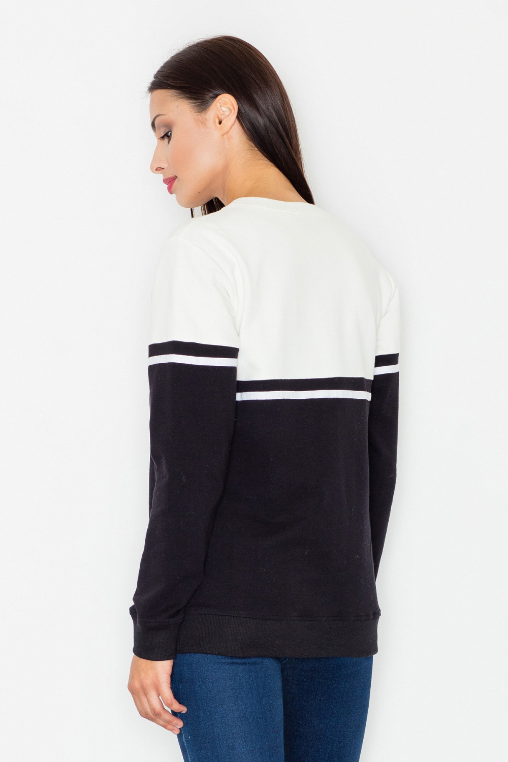 Bluza Damska Model M511 Black/Ecru - Figl77147 - Czarny - obrazek 3