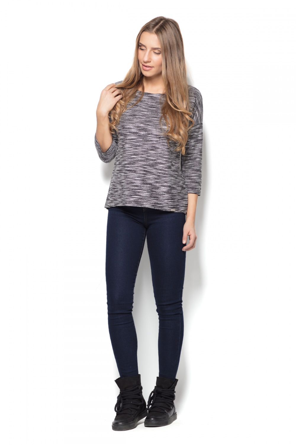 Bluzka Model K304 Grey - Katrus77333 - Szary - obrazek 2