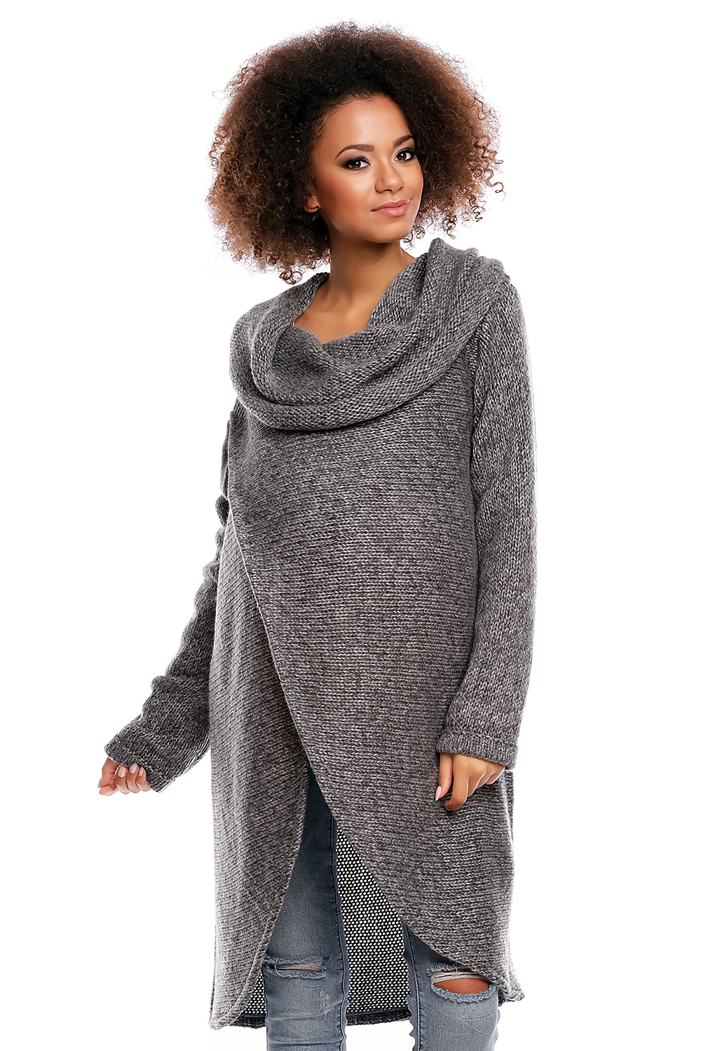 Sweter model 30051C Dark Gray - PeeKaBoo84290 - Szary