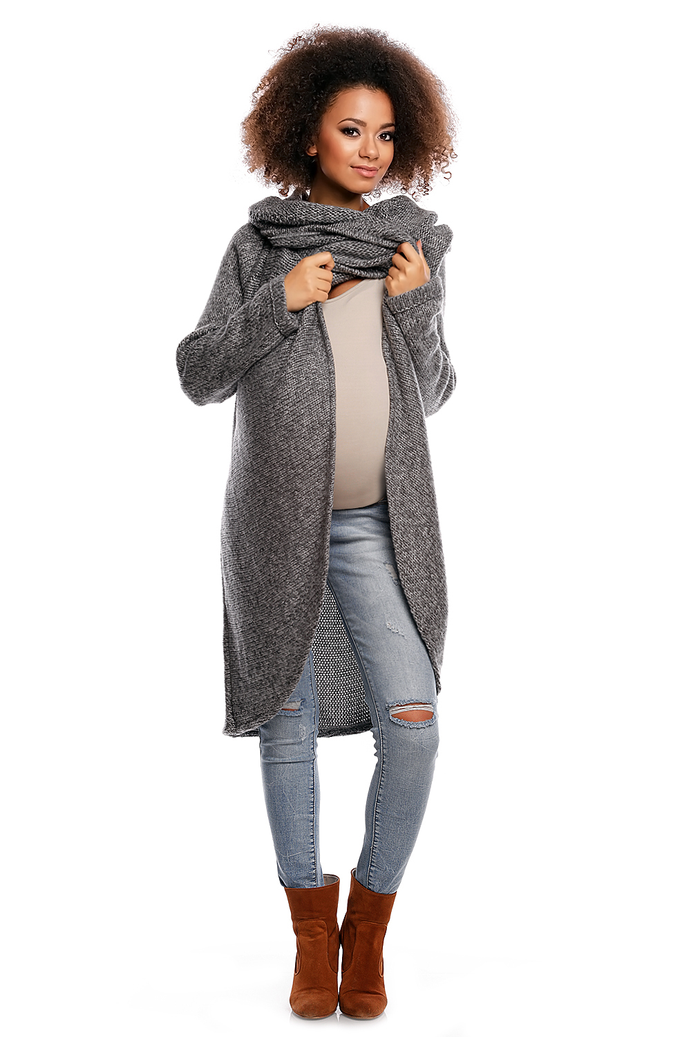 Sweter model 30051C Dark Gray - PeeKaBoo84290 - Szary - obrazek 4