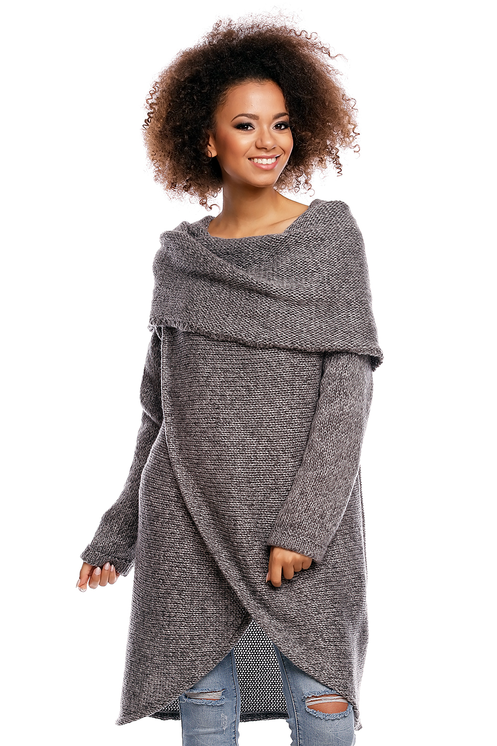 Sweter model 30051 Dark Gray - PeeKaBoo84297 - Szary