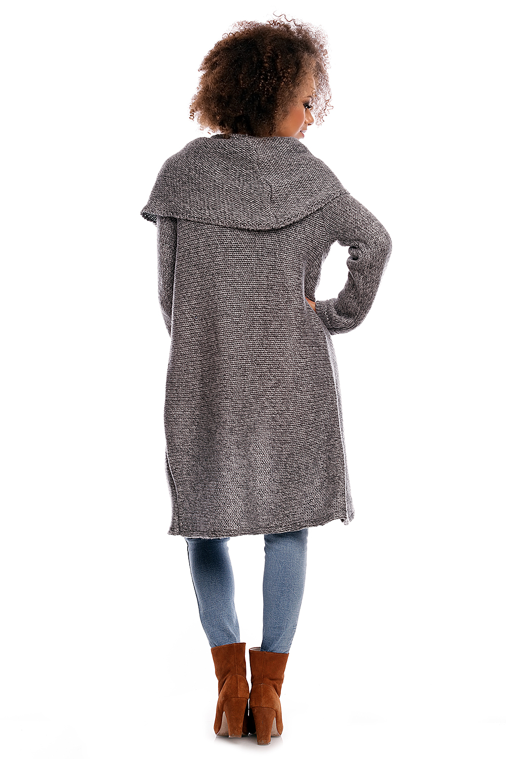 Sweter model 30051 Dark Gray - PeeKaBoo84297 - Szary - obrazek 4