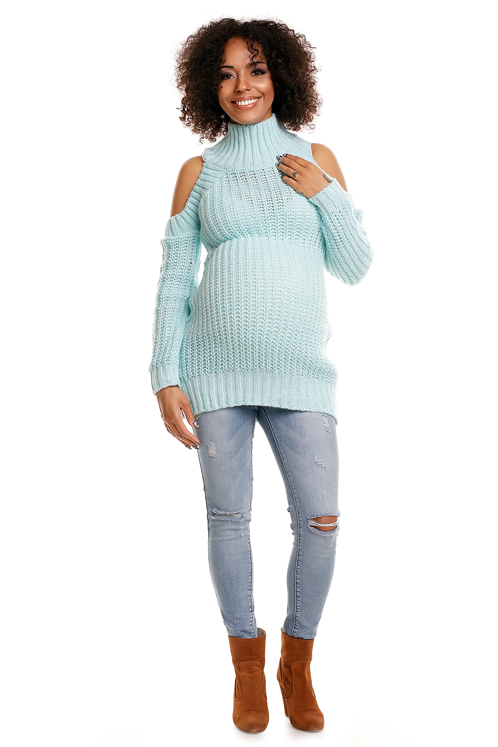 Sweter model 30040C Ice Mint - PeeKaBoo84339 - Niebieski - obrazek 2