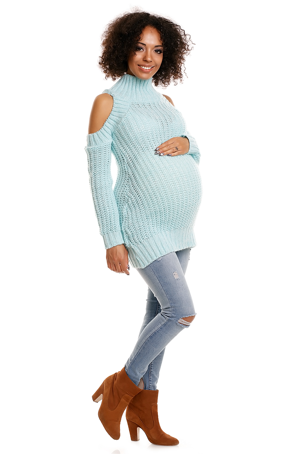 Sweter model 30040C Ice Mint - PeeKaBoo84339 - Niebieski - obrazek 3