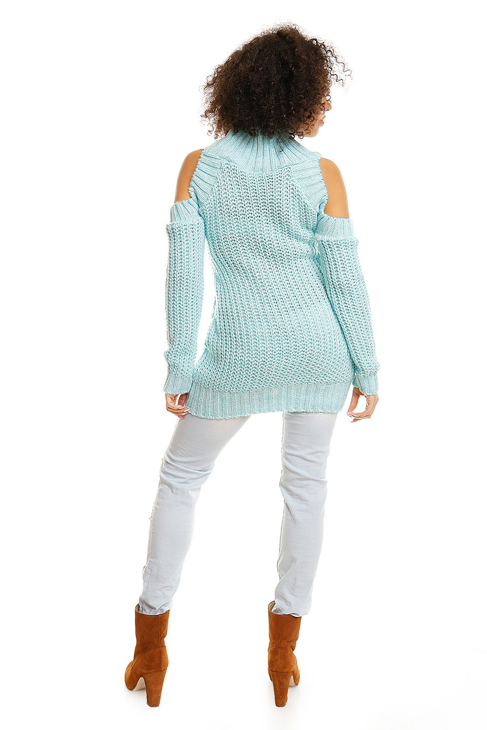 Sweter model 30040 Ice Mint - PeeKaBoo84344 - Niebieski - obrazek 4