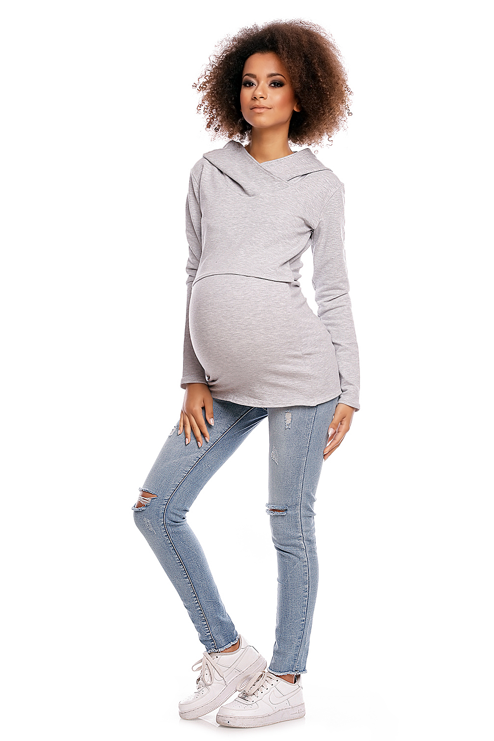 Bluza model 1473 Light Gray - PeeKaBoo84459 - Szary - obrazek 3
