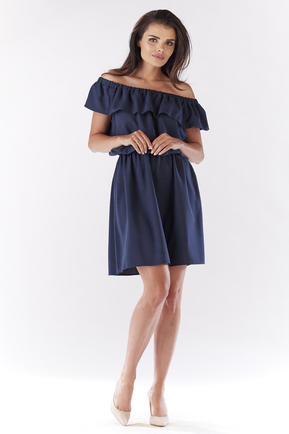 Sukienka Model A185 Navy - awama90497 - Granatowy