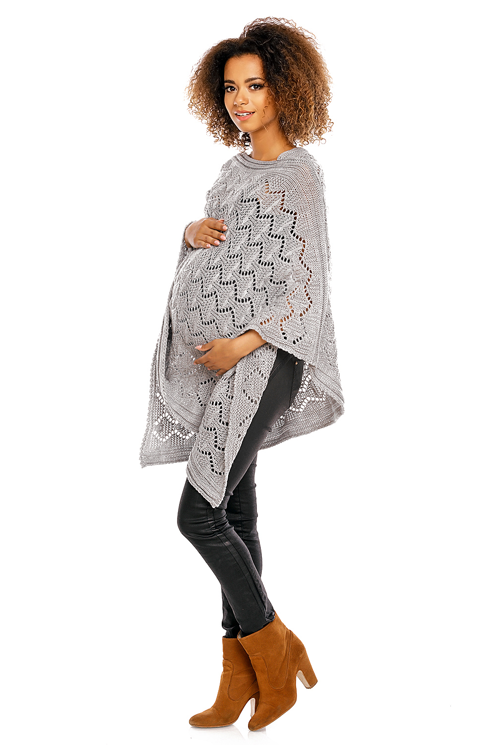 Poncho model 30012C Light Gray - PeeKaBoo94515 - Szary - obrazek 3
