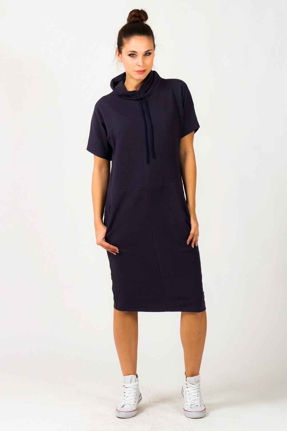 Sukienka Model Irmina 4 Navy - Tessita107259 - Granatowy - obrazek 2