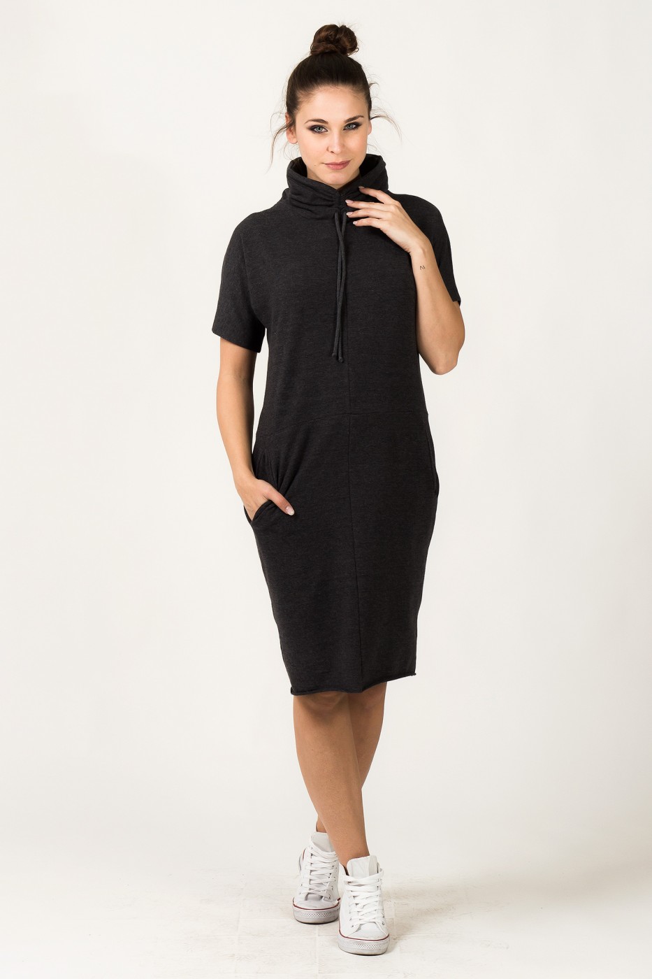 Sukienka Model Irmina 3 Dark Grey - Tessita107260 - Szary - obrazek 2