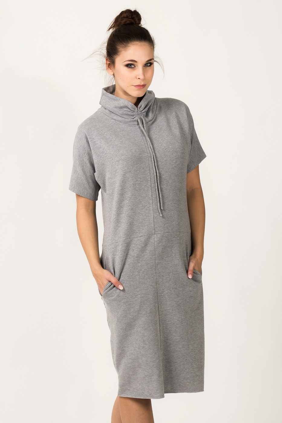 Sukienka Model Irmina 2 Light Grey - Tessita107261 - Szary