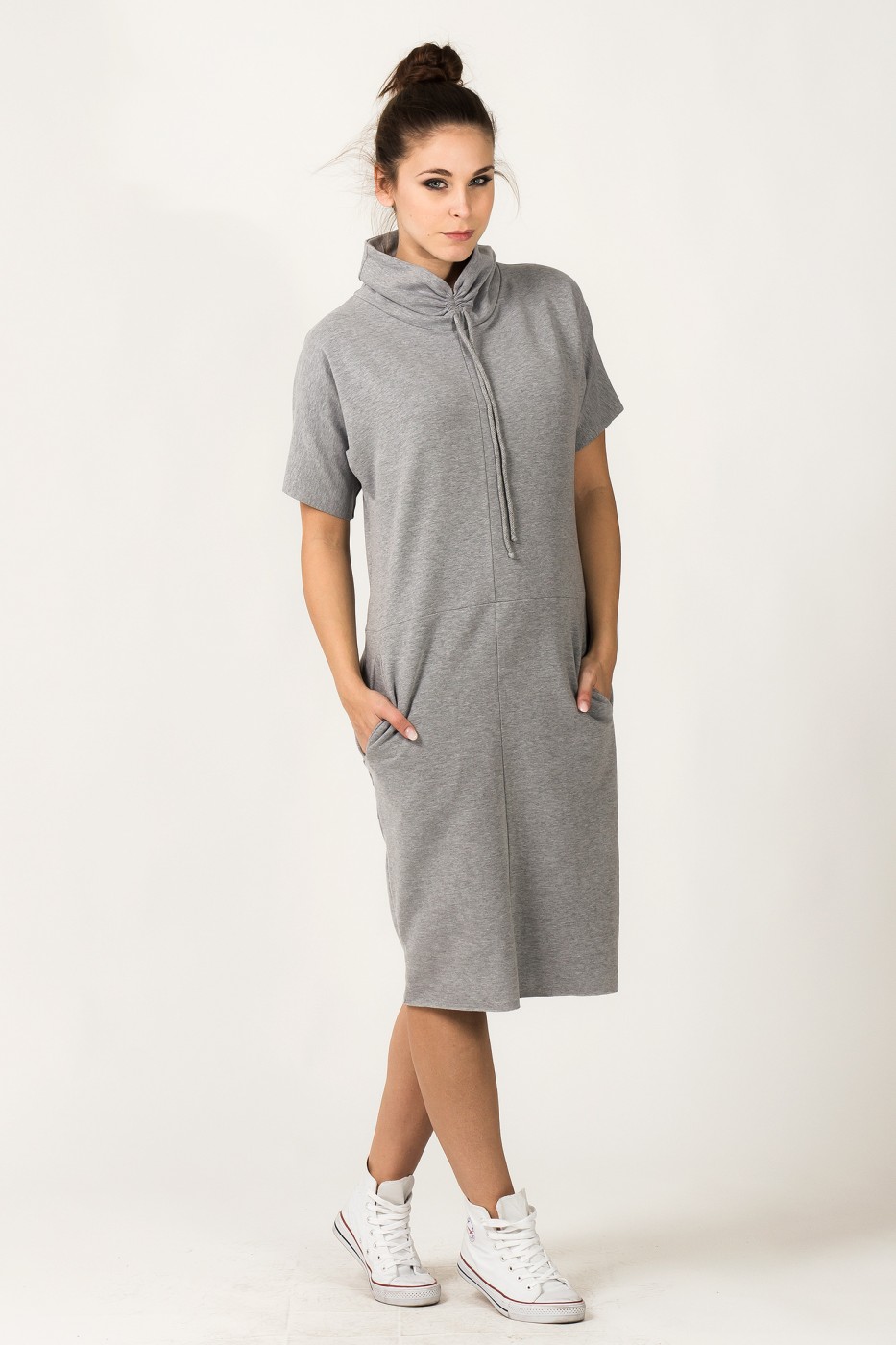 Sukienka Model Irmina 2 Light Grey - Tessita107261 - Szary - obrazek 2
