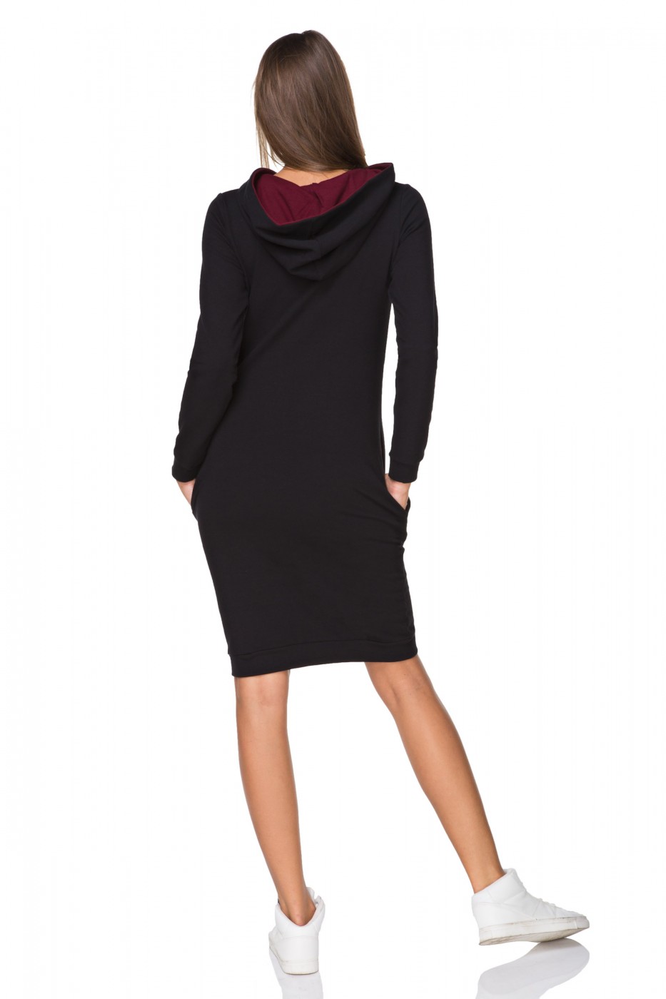 Sukienka Model T214/1 Black/Bordo - Tessita107311 - Czarny - obrazek 3