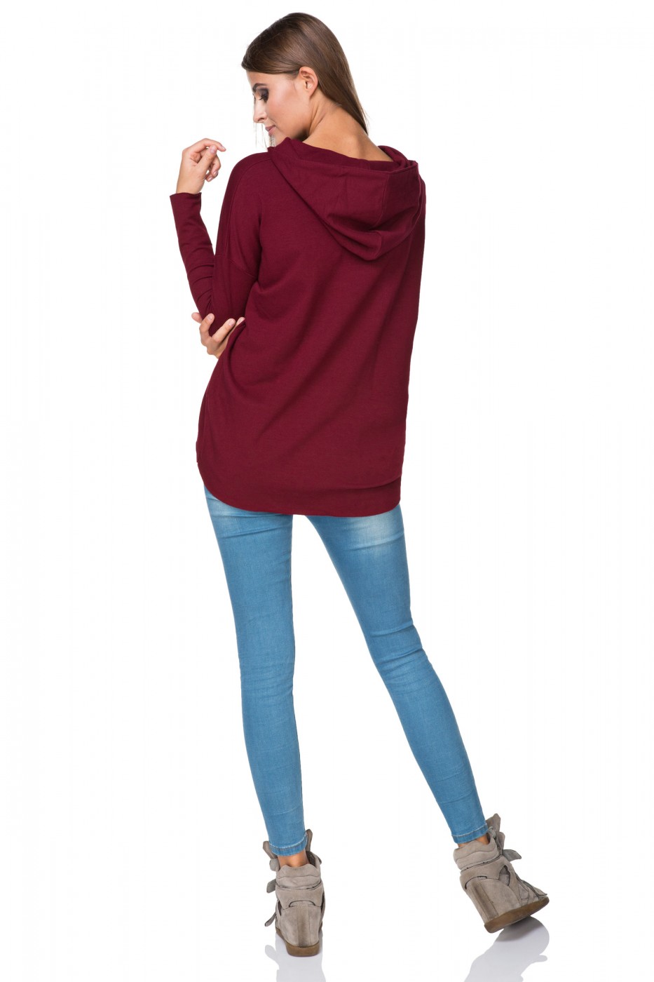 Bluza Damska Model T190/4 Bordo - Tessita107343 - Czerwony - obrazek 3