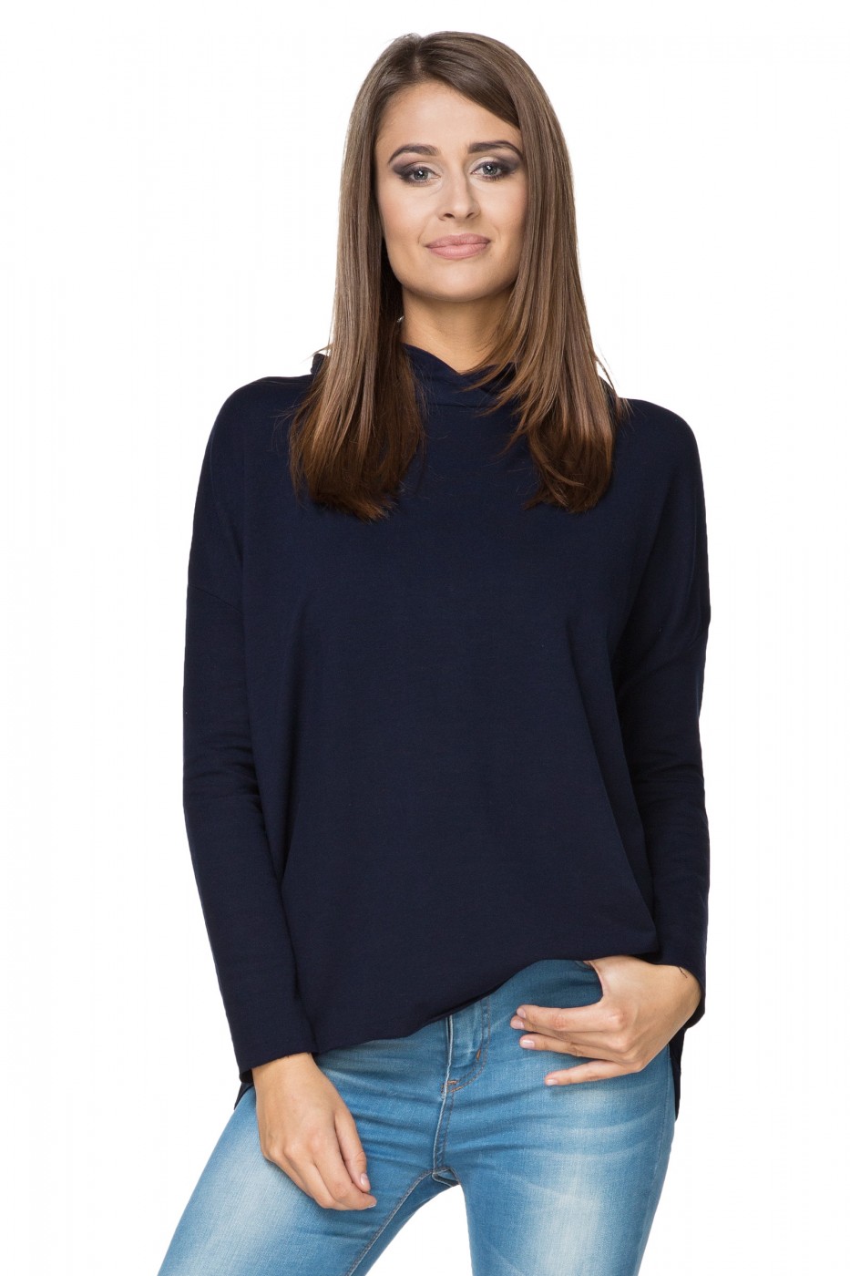 Bluza Damska Model T190/3 Navy - Tessita107344 - Granatowy