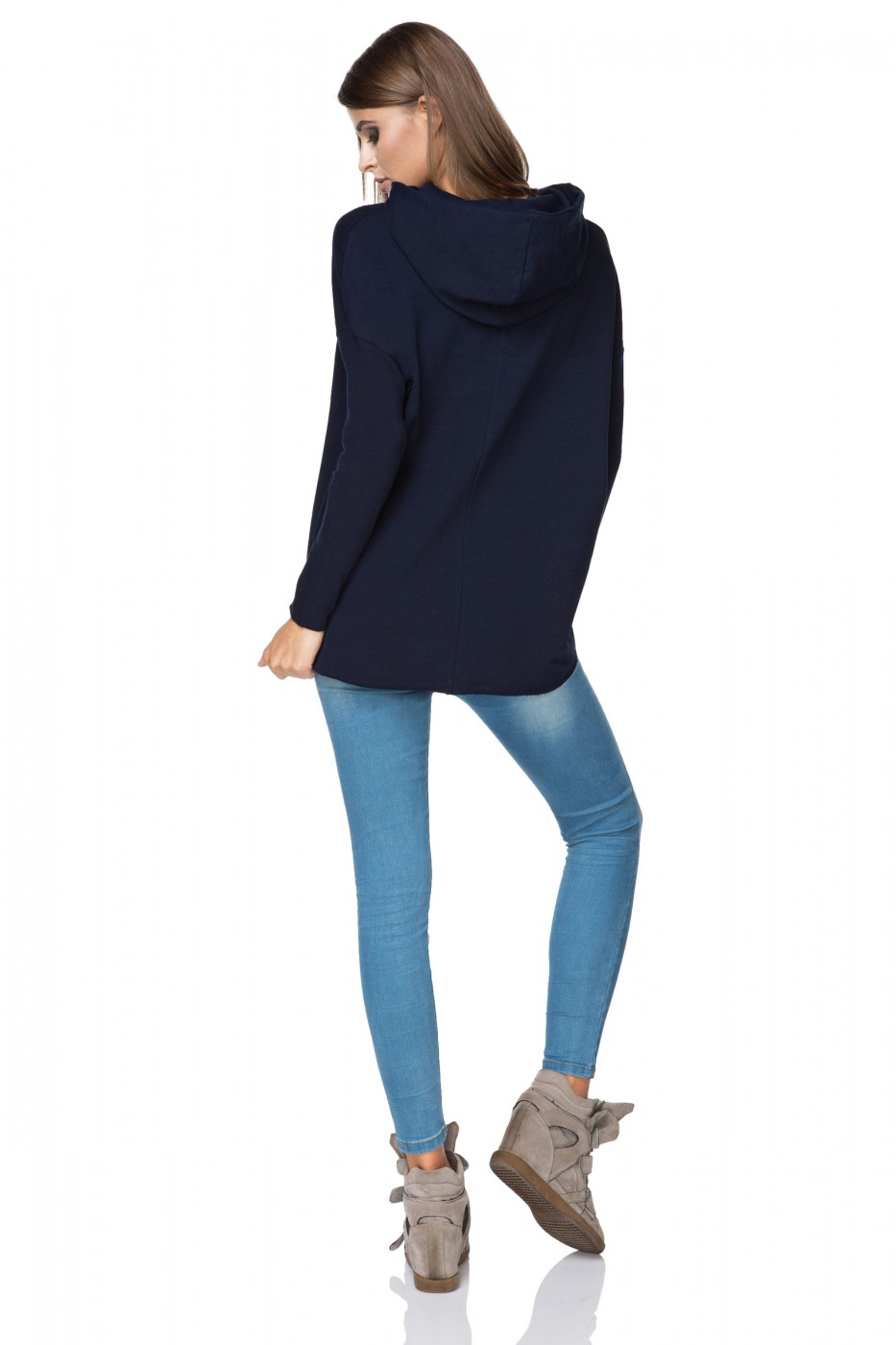 Bluza Damska Model T190/3 Navy - Tessita107344 - Granatowy - obrazek 3