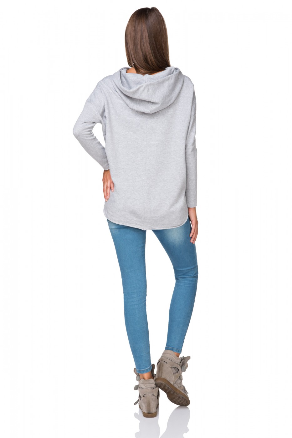 Bluza Damska Model T190/2 Light Grey - Tessita107345 - Szary - obrazek 3