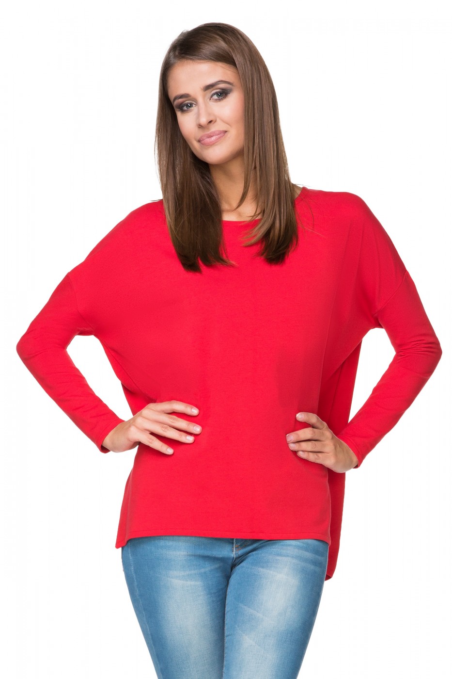 Bluza Damska Model T189/5 Red - Tessita107347 - Czerwony