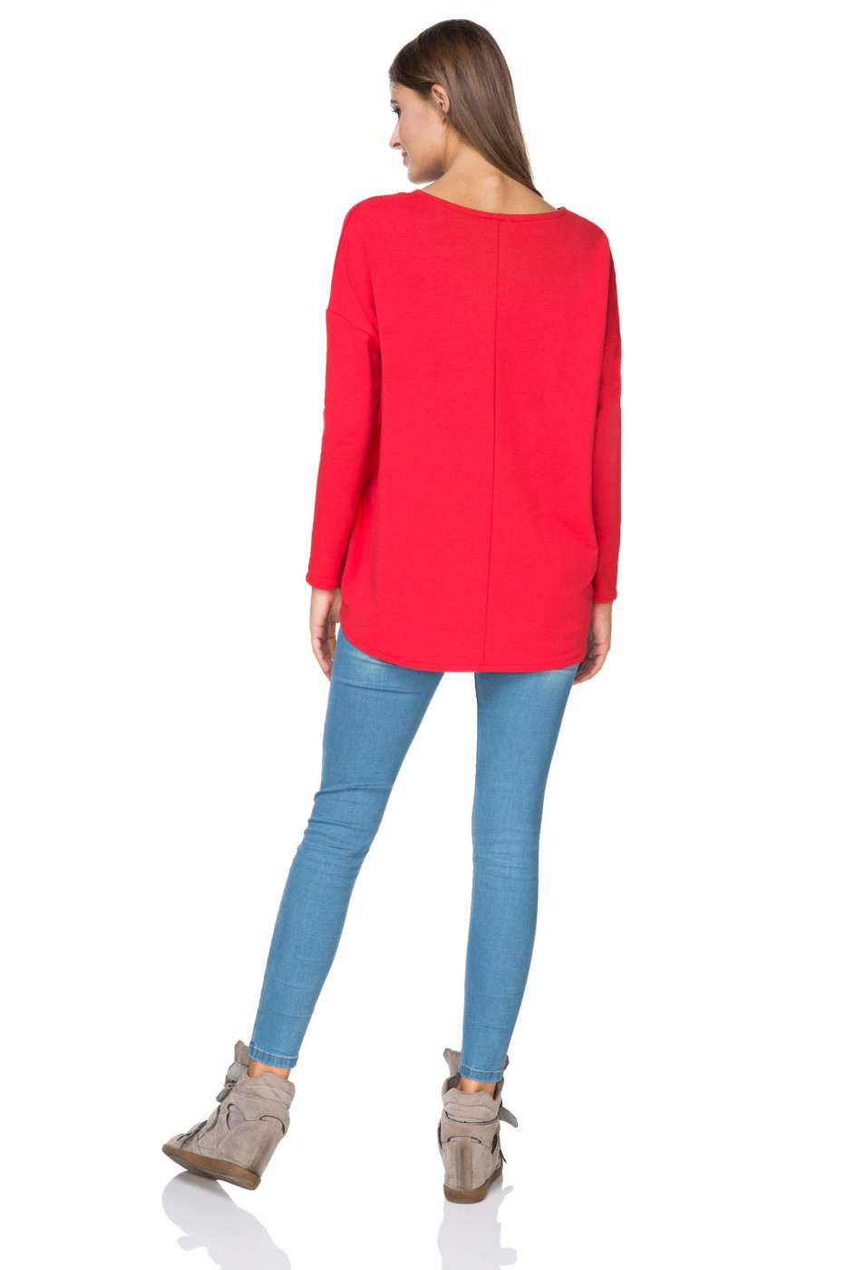 Bluza Damska Model T189/5 Red - Tessita107347 - Czerwony - obrazek 3