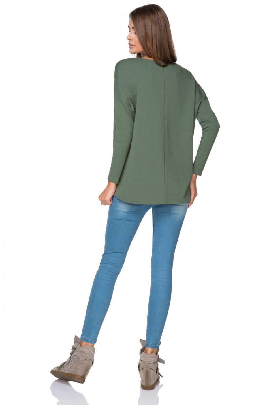 Bluza Damska Model T189/4 Green - Tessita107348 - Zielony - obrazek 3