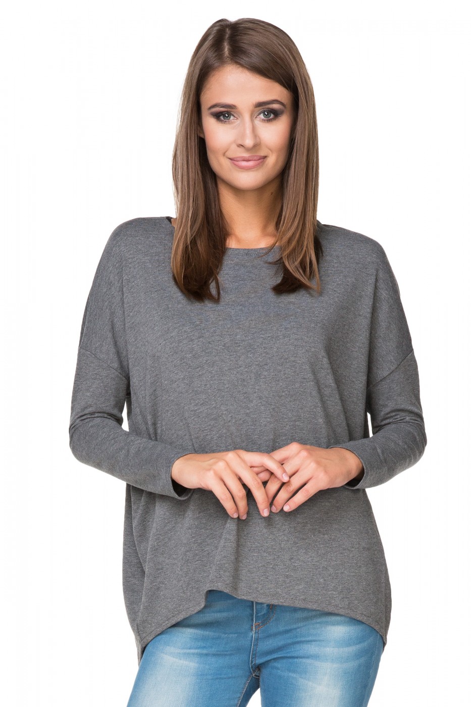 Bluza Damska Model T189/3 Grey - Tessita107349 - Szary