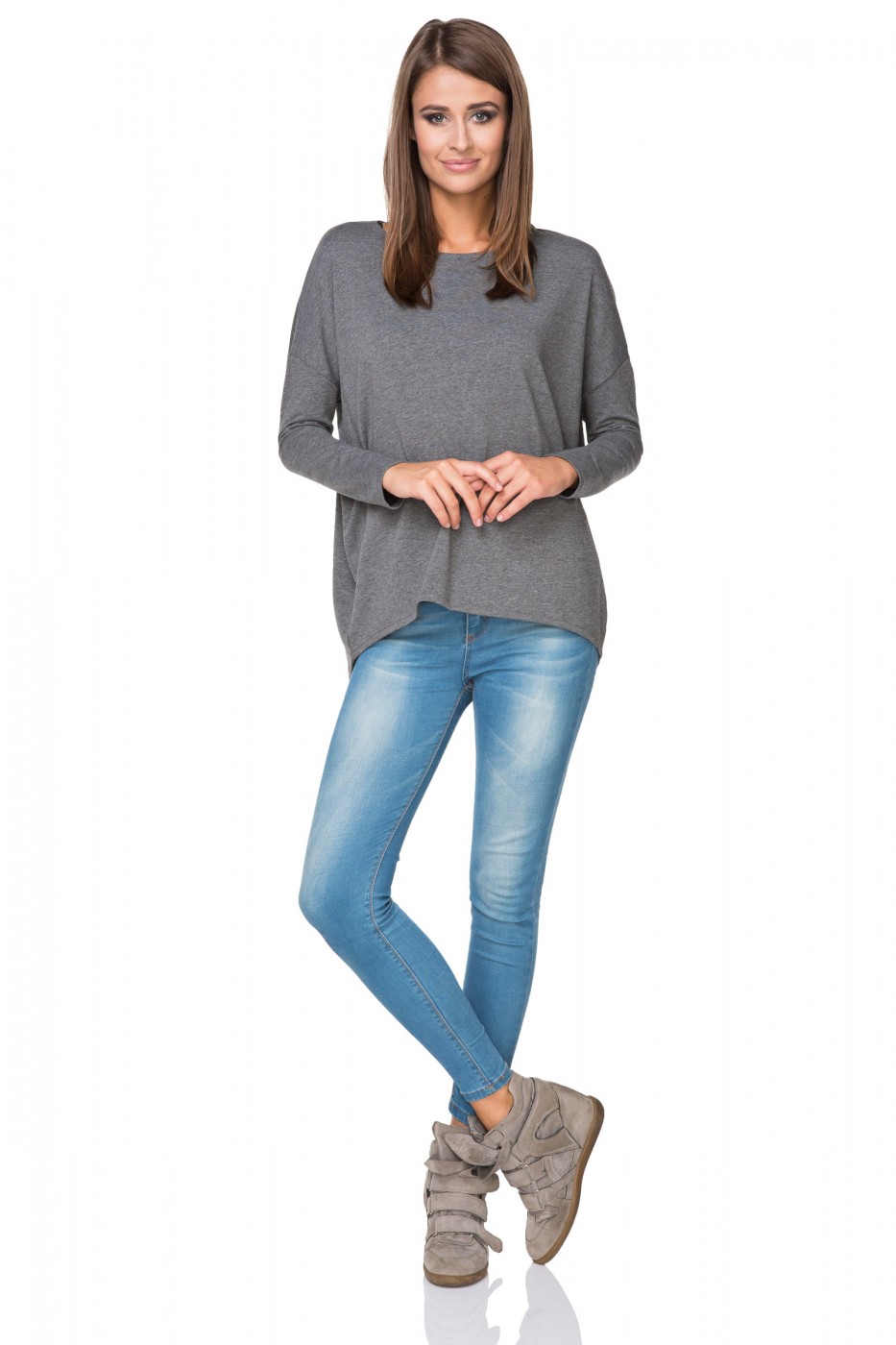 Bluza Damska Model T189/3 Grey - Tessita107349 - Szary - obrazek 2
