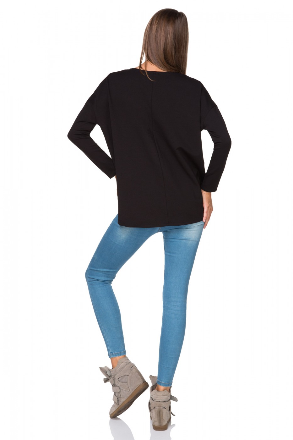 Bluza Damska Model T189/1 Black - Tessita107350 - Czarny - obrazek 3