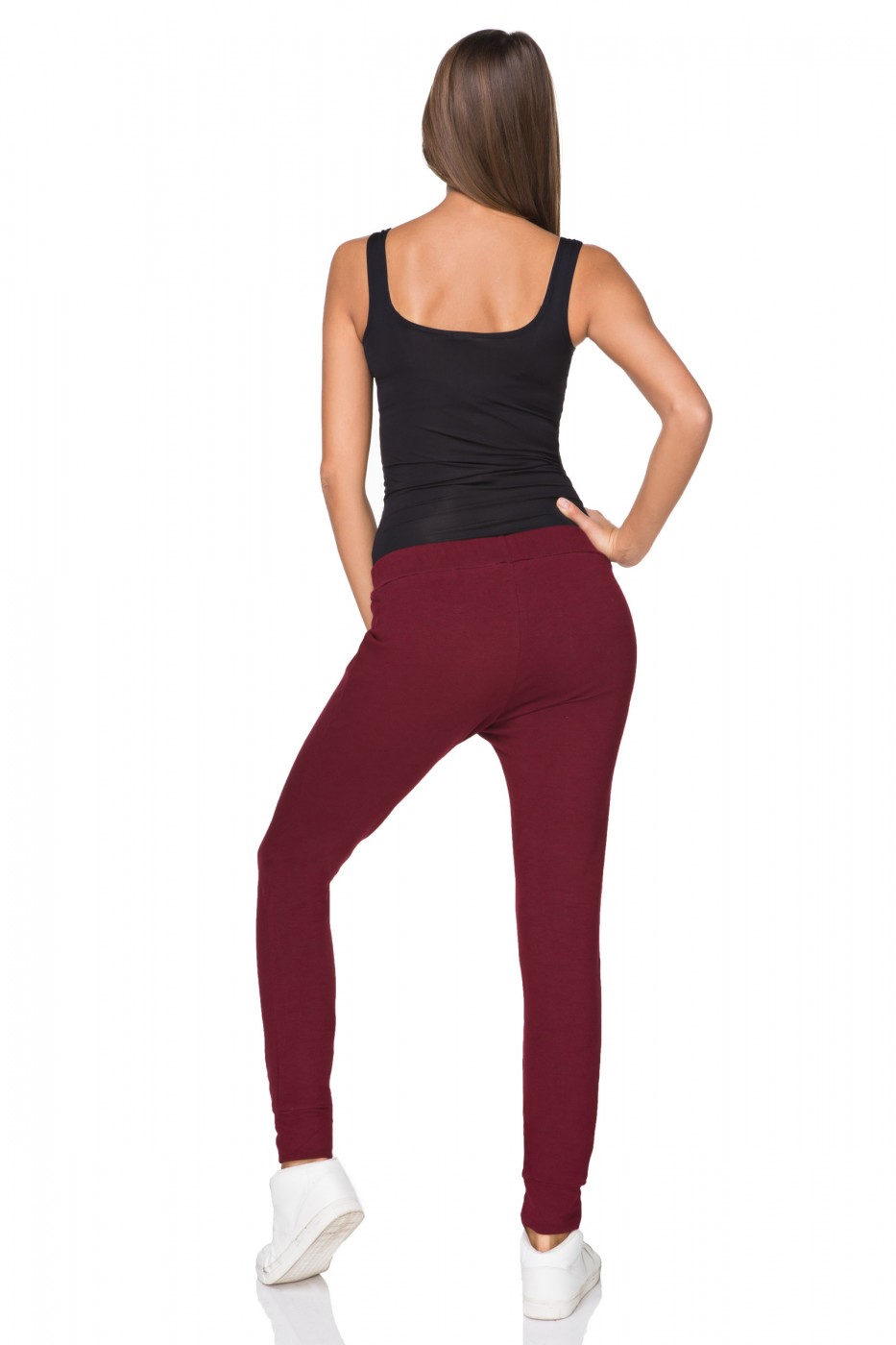 Spodnie Damskie Model T212/2 Bordo - Tessita107315 - Czerwony - obrazek 3