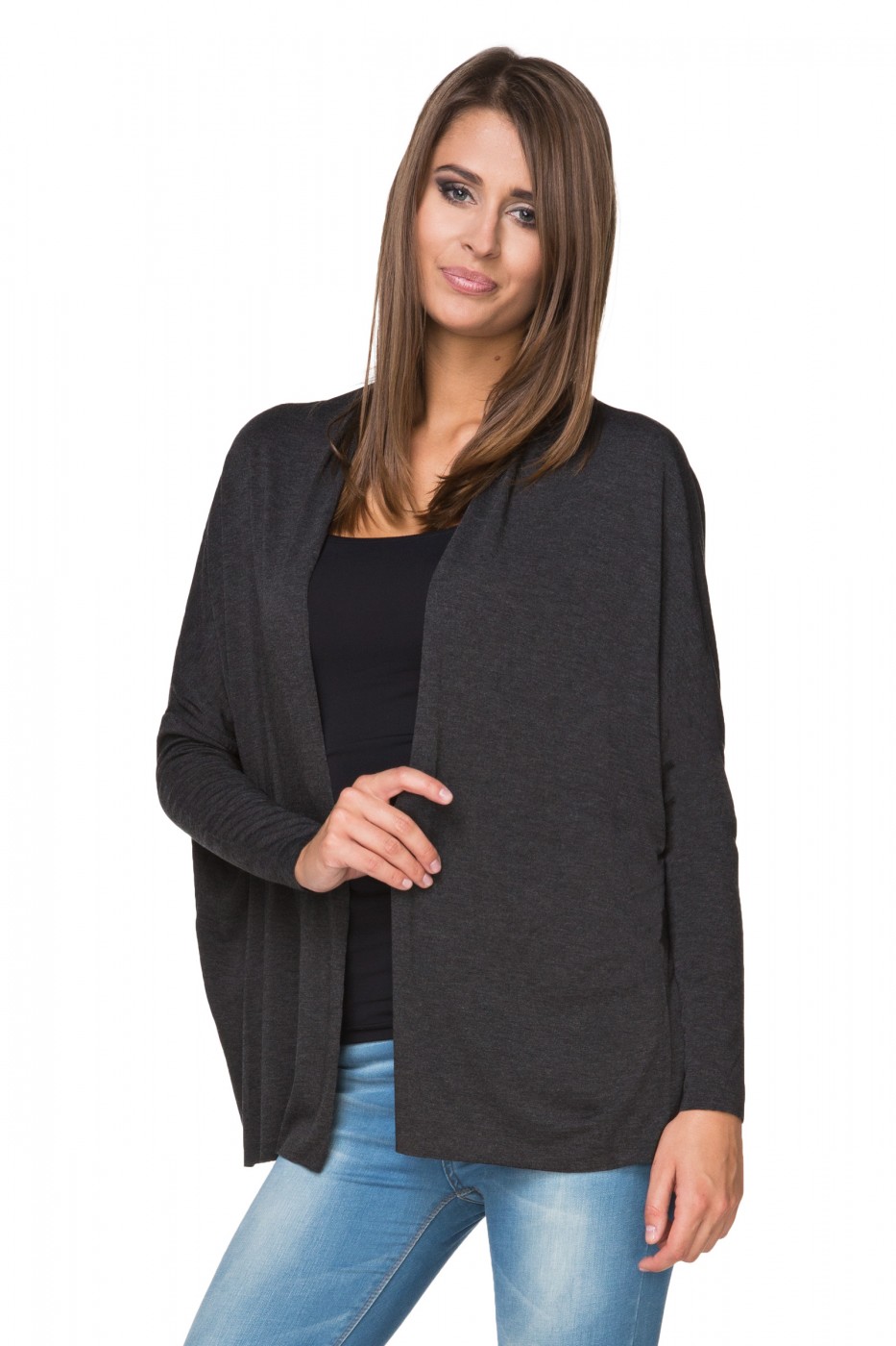 Sweter Damski Model T197/1 Dark Grey - Tessita107338 - Szary