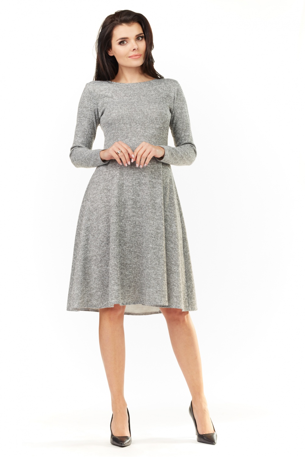 Sukienka Model A210 Light Grey - awama109807 - Szary