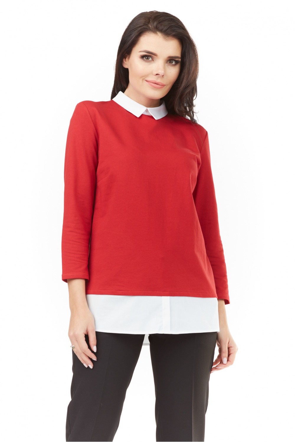 Bluzka Model A208 Red - awama109829 - Czerwony