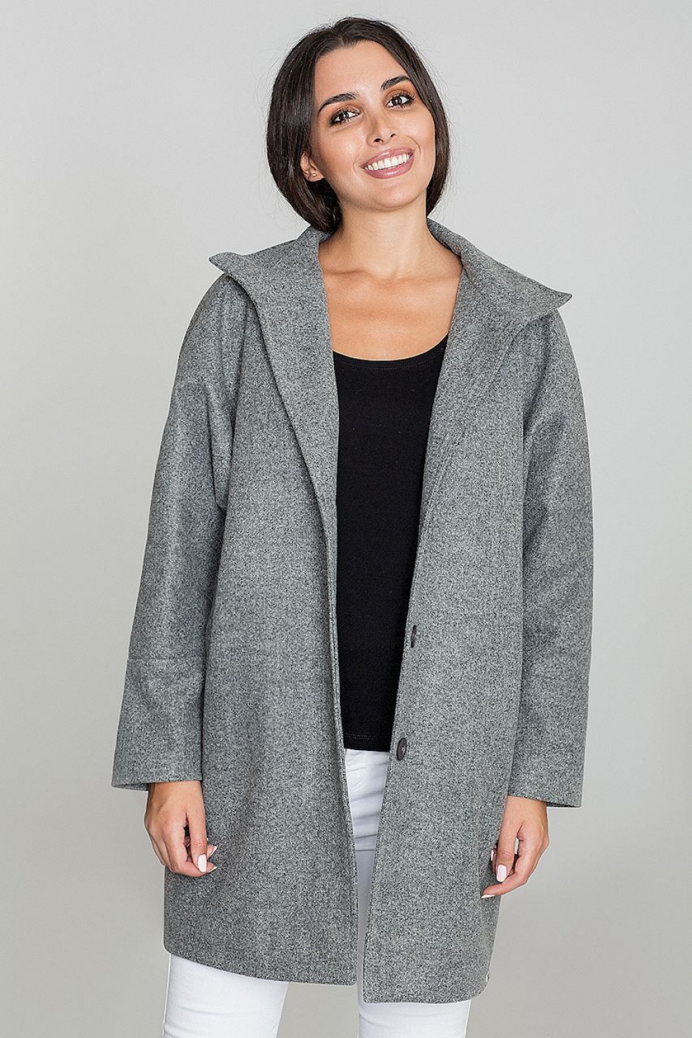 Płaszcz Damski Model M589 Grey - Figl111016 - Szary