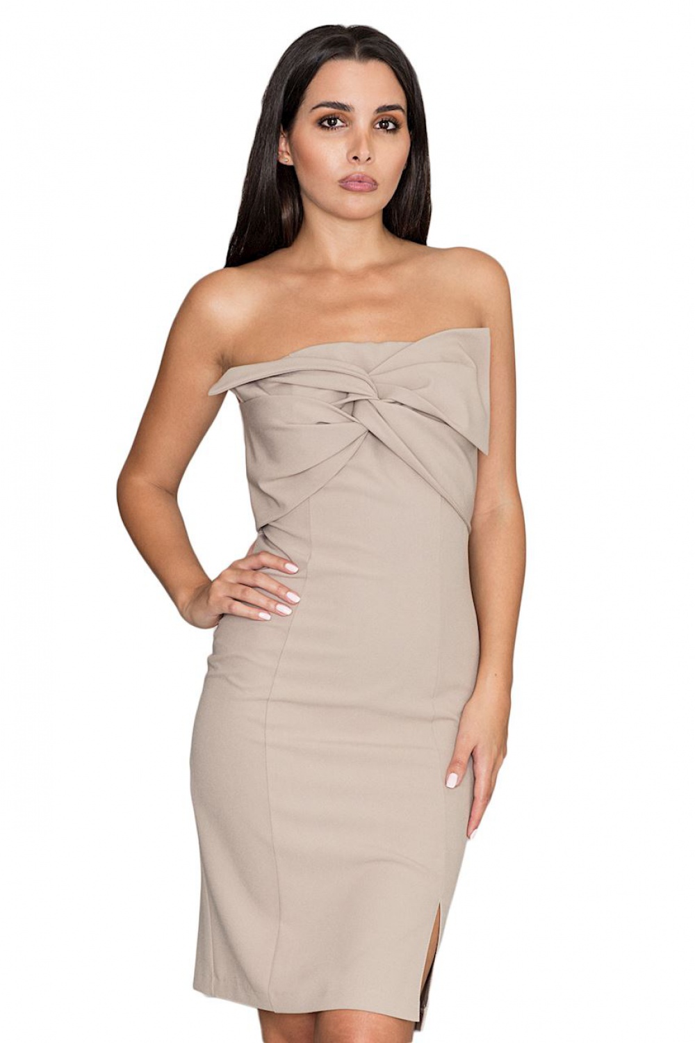 Sukienka Model M571 Beige - Figl111050 - Beżowy - obrazek 2