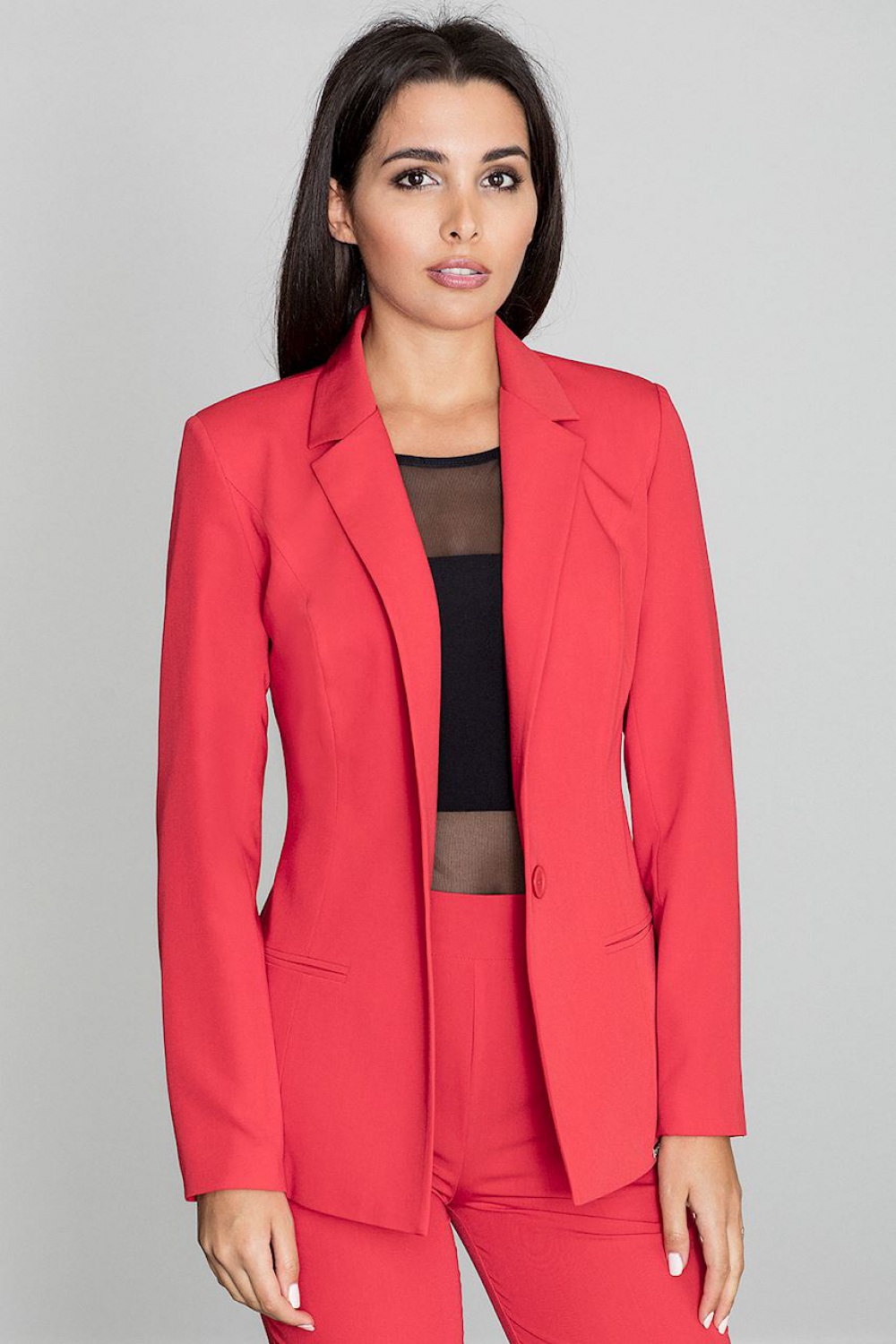 Żakiet Model M562 Red - Figl111084 - Czerwony - obrazek 3