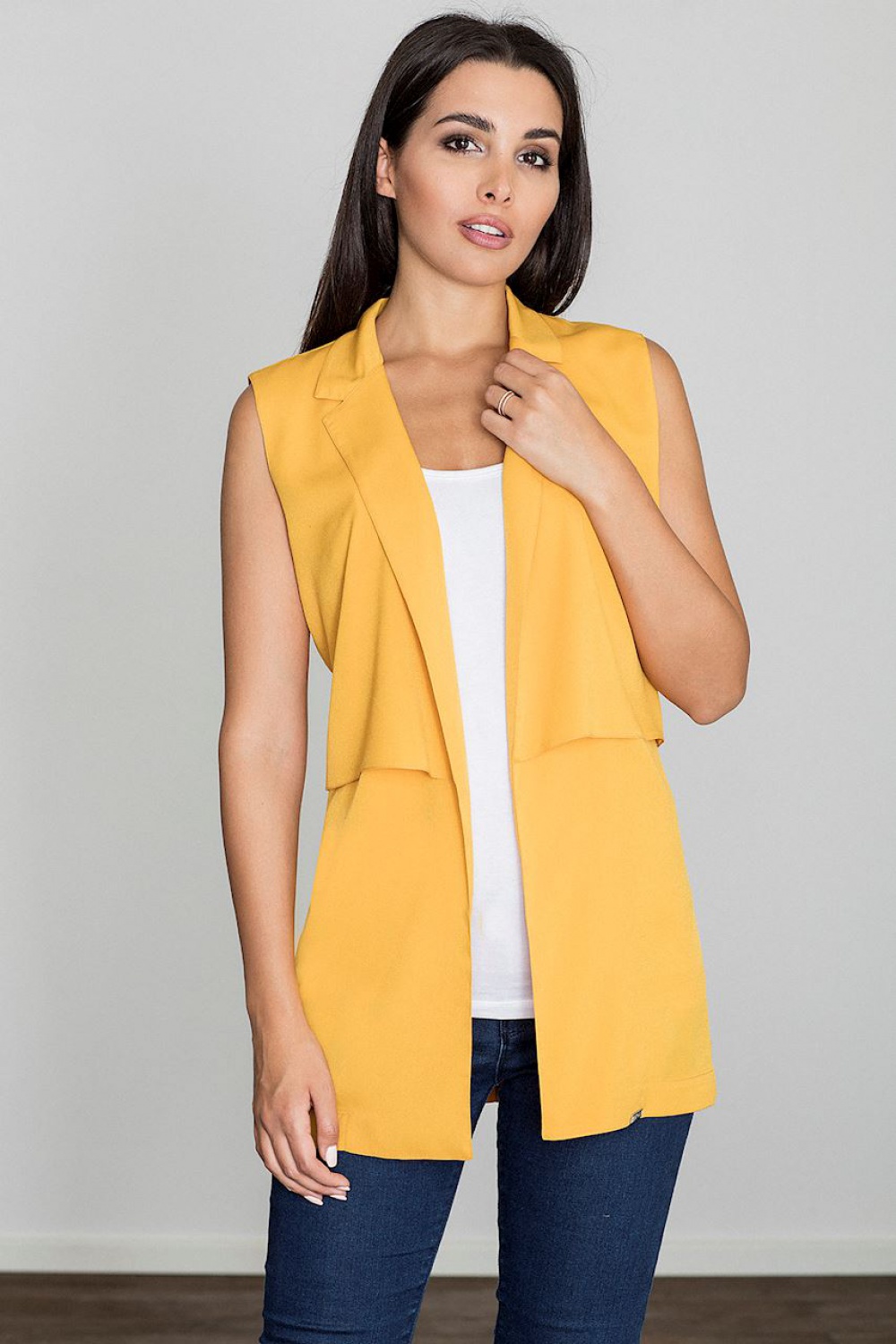 Kamizelka Damska Model M560 Yellow - Figl111089 - Żółty