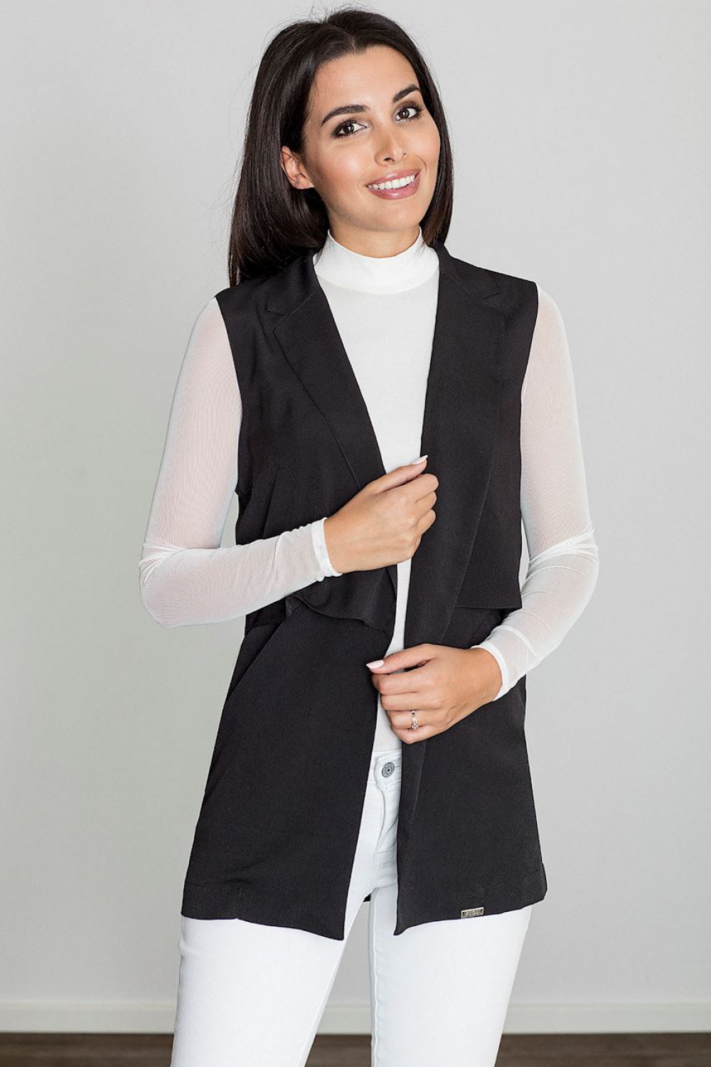 Kamizelka Damska Model M560 Black - Figl111091 - Czarny
