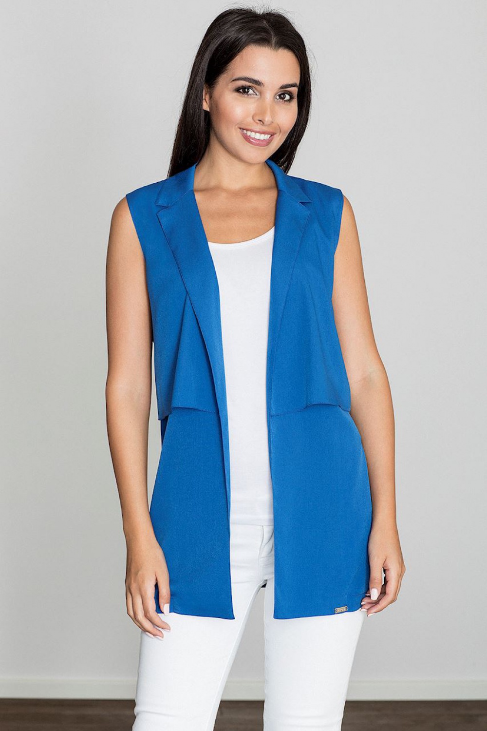 Kamizelka Damska Model M560 Blue - Figl111092 - Niebieski